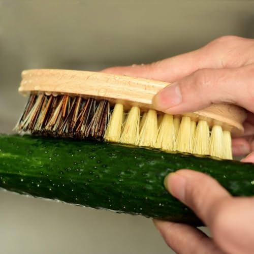 Kitchen Dish Brush Bamboo Cast Iron Pan Pot Scrubber 5 Pcs - Image 4