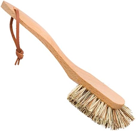 Redecker Dish Brush, Union Fiber, Curved Handle – Wrap-Around Heavy Duty Scrub Brush, Made in Germany by Redecker