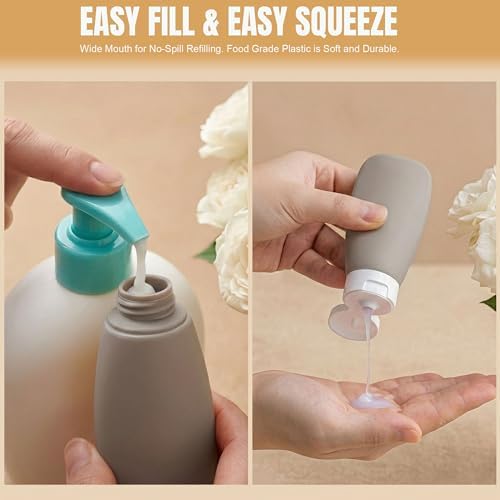 DEWSENSI 20 Pack Travel Bottles Set for Toiletries TSA Approved - Image 4