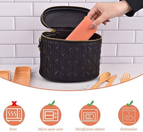 Zoyiancy 2 Sets Reusable Utensil Set with Case, Yellow Orange Cutlery Set - Image 4