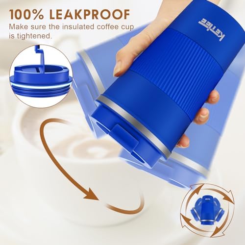 KETIEE Travel Coffee Mug 12oz: Insulated Travel Mug with Leakproof Lid - Image 5