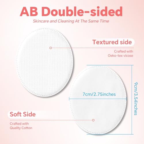 ICOTLE Large Oval Cotton Pads, 80 Count, Multi-Layer, Lint-Free, Dual-Sided, Ultra-Soft Cotton Oval Pads for Makeup Removal, Cleansing, and Toner Application - Image 3