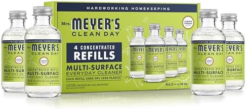 MRS. MEYER'S CLEAN DAY Cleaner Concentrated Refills, Lemon Verbena, 4 Pack by MrsMeyers