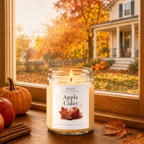 PELN Fall Scented Candles, 6 Pack Soy Candles for Home, Autumn Gift Set - Image 5