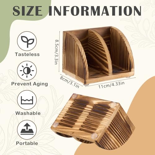 Shampoo Bar Holder Multi Bar Soap Dish, Wooden, 4.33 x 3.35 x 3.15 Inch - Image 2
