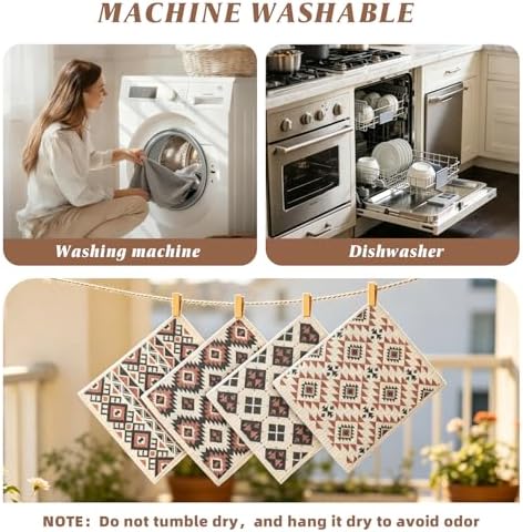 4 Pcs Swedish Dishcloths for Kitchen, Reusable, Super Absorbent - Image 5