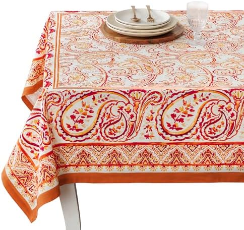 Maison d' Hermine Table Cloth Rectangle Table Reusable 100% Cotton 70"x108" by MaisondHermine