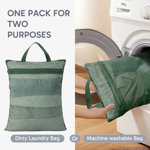 OlarHike Packing Cubes for Travel,Gifts for Women Mom,Anti-Tearing Suitcase Organizer for Luggage with Shoe & Hanging Toiletry Bag,Vacation Essentials & Accessories for Cruise Ship,10 Set,Dark Green - Image 6