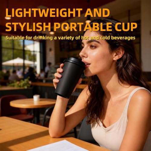 Plastic Reusable Coffee Cups with Lids, 15 Pack - Image 2