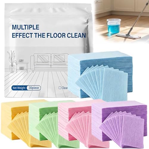 150/300PCS Multi-Surface Floor Cleaner Tablet, Upgraded Floor Cleaning Solution Tablets, Multiple Effect the floors Clean, Concentrated Cleaner for Hardwood, Tile, Laminate & More (Mix, 150PCS) by Unknown