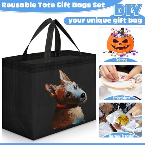 Windyun Reusable Grocery Bags Non Woven with Handles - Image 6