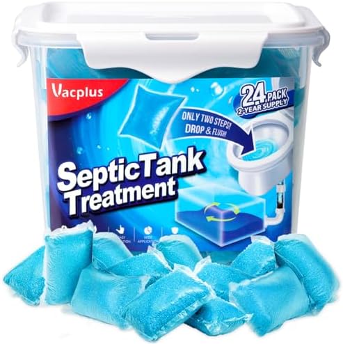 Vacplus Septic Tank Treatment, 24 Pack, 2-Year Supply by Vacplus