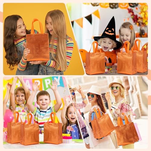 Eccliy 80 Pcs Reusable Gift Bags, Medium, Orange - Image 6