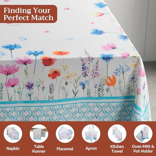 Maison d' Hermine Table Cloth Rectangle Table Reusable 100% Cotton 60"x120" - Image 4