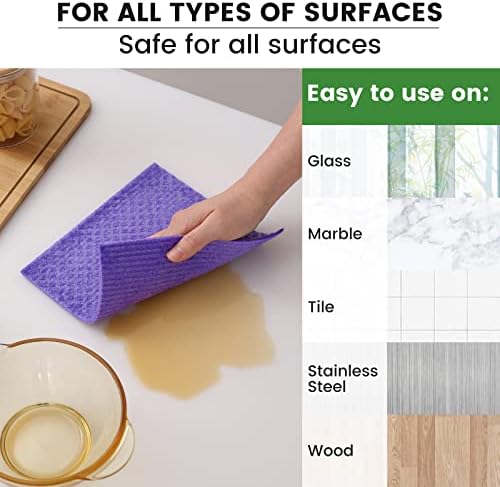 Homaxy Swedish Dishcloths for Kitchen, 10 Pack, Multicolor - Image 3