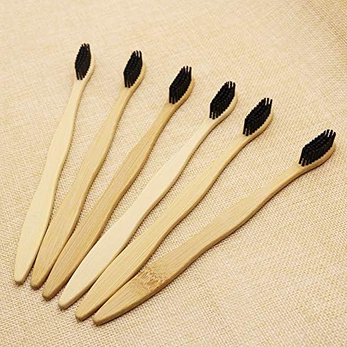 Hard Toothbrush Bamboo Toothbrush for Adult Manual Toothbrsuh Hard Bristles Pack of 6 - Image 5