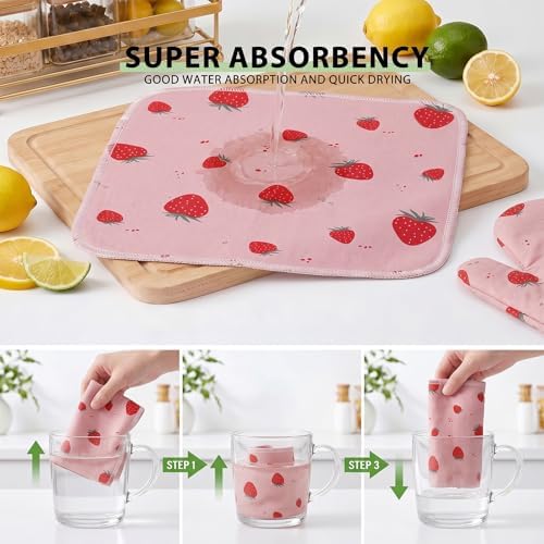 25 Pack Reusable Paper Towels, Washable Cotton Flannel Cleaning Cloths - Image 3