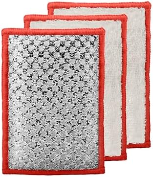 OGGI Bambou Odor-Free Scrubbing Sponges - Natural Scrub Sponges for Dishes, 91% Bamboo-Derived Rayon Cellulose Fiber, Reusable, Absorbent, Durable Scrubbers, Non-Scratch, Washable - 3 pcs, 7x4 by Unknown