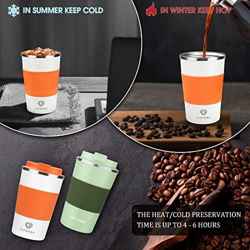 CS COSDDI 12 oz Coffee mug - Stainless Steel Coffee Cup with Leakproof Lid - Image 4