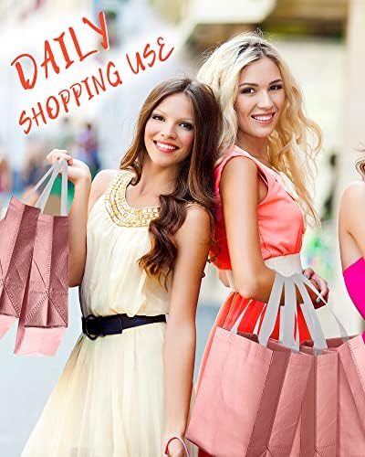 Eccliy 80 Pcs Reusable Gift Bags, Medium, Rose Gold - Image 2