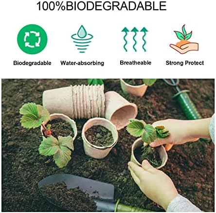 JERIA 50-Pack 3.15 Inch Peat Pots for Seedling with 50 Pcs Plant Labels,Outdoor Garden Germination Nursery Pots,Biodegradable Seed Starter Pots Kits - Image 4