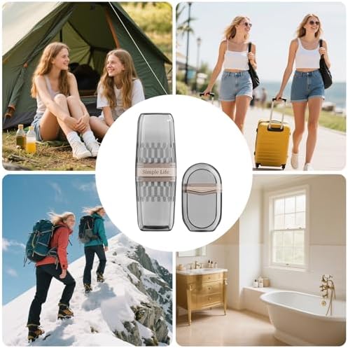 Bar Travel Soap Case Container, Portable Travel Toothbrush Case, Gray - Image 6