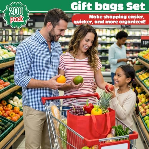 Windyun Reusable Grocery Bags Non Woven with Handles - Image 2