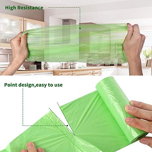 Biodegradable Trash Bags 4-6 Gallon, 100 Counts, Extra Thick 0.71 MIL Small Trash Bag Recycling Garbage Bags For Kitchen Bathroom Yard Office Wastebasket Car - Image 5