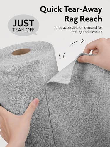 Fantasticlean Microfiber Cleaning Cloth Roll- 90 Sheets, 12" x 12" (Grey) - Image 2