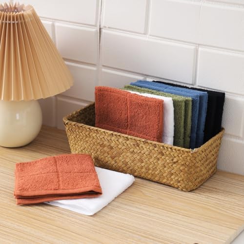 Glynniss Kitchen Dish Cloths for Washing Dishes, Blue Terry Dish Rags - Image 6