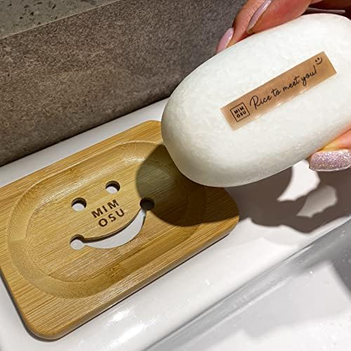 mimosu Bamboo Soap Dish with Drain – Wooden Holder for Shampoo & Soap Bars, Eco-Friendly Bathroom Tray, Zero Waste, Non-Slip Bamboo Soap Saver for Shower & Sink - Image 4