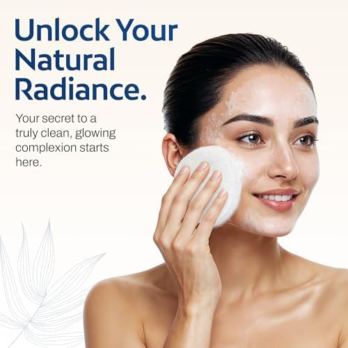 HartFelt Round Face Scrubber for Women | Reusable Facial Sponges for Daily Cleansing | Facial Exfoliating Pads for Removing Dead Skin, Dirt & Makeup | Use with Favorite Cream | Made in USA - 3 Count - Image 2