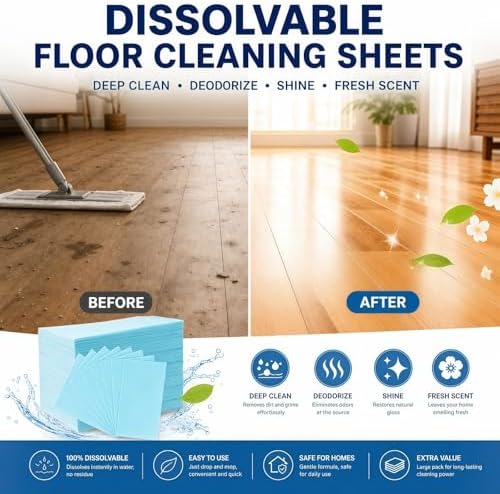 Multi-Surface Floor Cleaning Tablets – Concentrated Dissolvable Cleaner for Hardwood, Tile, Laminate & More – Heavy Duty Deodorizing, Streak-Free Shine – No Harsh Chemicals (200pcs, Osmanthus) - Image 6