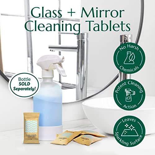 CLEANOMIC Glass and Mirror Tablets, Foaming Dish Soap & Reusable Kitchen Cloth Bundle - Image 4