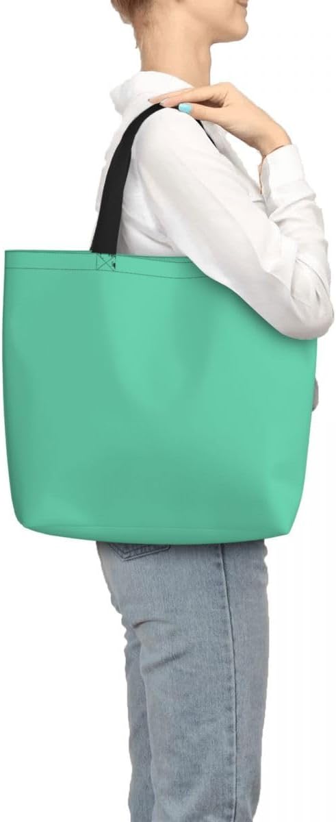 Custom Large Black Tote Bag With Pocket Extra Large Reusable Grocery Bags