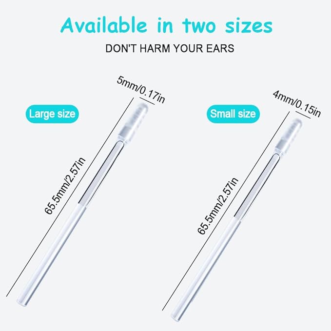 Ear Wax Stick 24 Pcs 2025 New Reusable Sticky Soft Head Ear Swabs, Adhesive Ear Wax Removal Tools, Ear Cleaning Tools Ear Curette for Kids & Adults (Large)