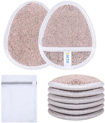 SINLAND Reusable Makeup Remover Pads Brown 6 Pack by SINLAND