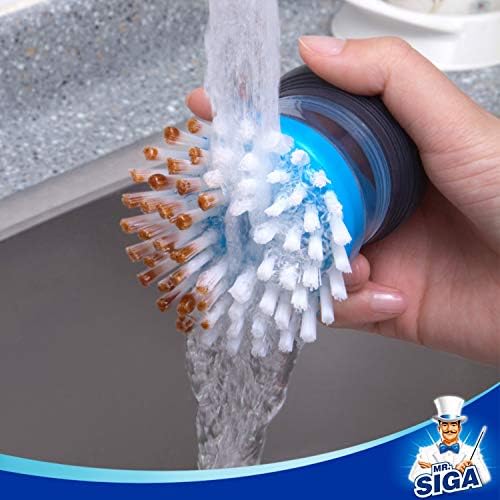 MR.SIGA Soap Dispensing Palm Brush Refill, Pack of 4 - Image 5