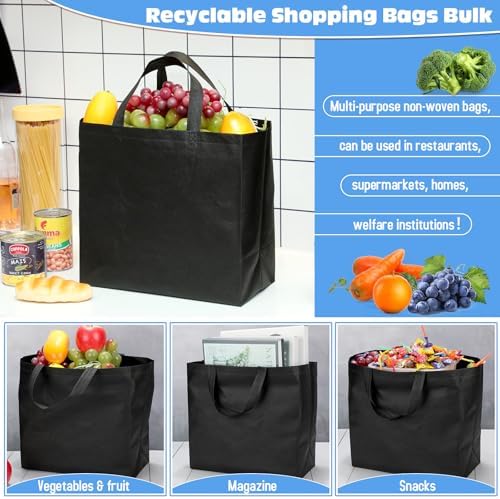 Windyun Reusable Grocery Bags Non Woven with Handles - Image 3
