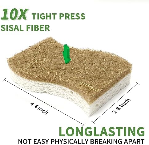 16 Pack Biodegradable Natural Dishsponge Kitchen Sponges - Image 5
