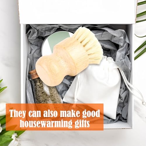 30 Pack Bamboo Dish Scrub Brushes Wooden Kitchen Cleaning Brushes with Sisal Bristles Wood Dish Scrubber Cleaning Set for Pots Pans Sink Vegetables - Image 7