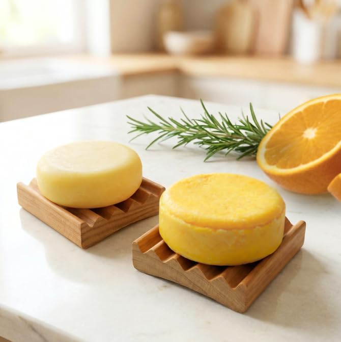 Wooden Shampoo Bar Holder Dish, Soap Saver Tray with Drainage (2 Pack) - Image 6