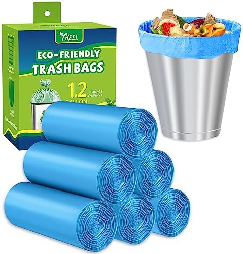 1.2 Gallon Bathroom Trash Bags Durable Tear-Resistant - 150Ct Unscented by YHEEL