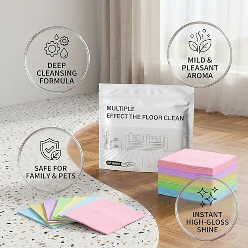 100/300PCS Multi-Surface Floor Cleaner Tablet,Upgraded Floor Cleaning Solution Tablets,Multiple Effect the floors Clean for Hardwood Laminate,Tile Walls Bathrooms & Kitchen Offices(Blue) - Image 4