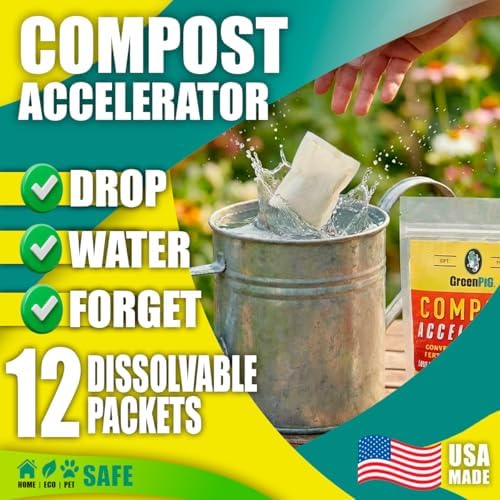 GREEN PIG Compost Accelerator Converts Yard Waste to Fertile Humus in 30 Days and Helps Control Odors Associated with Compost Piles, 1 Bag (12 Dissolvable Packets) - Image 3