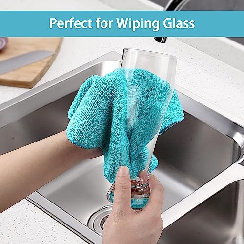 HOMEXCEL 24PK Microfiber Cleaning Cloth, Cleaning Rag for Home, 11.5x11.5in - Image 5