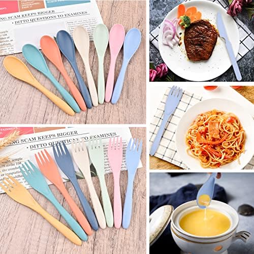8 Sets Portable Cutlery Set,Reusable Travel Utensils with Case - Image 2