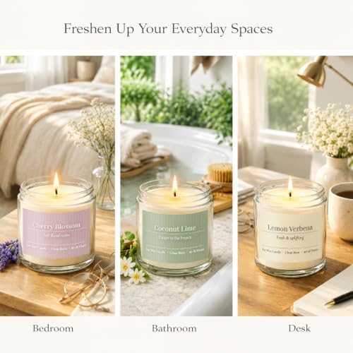 Scented Candles Gift Set,6 Pack Spring Summer Soy Wax Aromatherapy Candles - Image 4