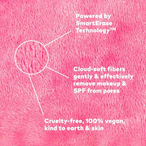 The Original MakeUp Eraser 7-Day Set, Erase All Makeup with Just Water, Including Waterproof Mascara, Eyeliner, Foundation, Lipstick, Sunscreen, and More! Original Pink, 7ct. - Image 4