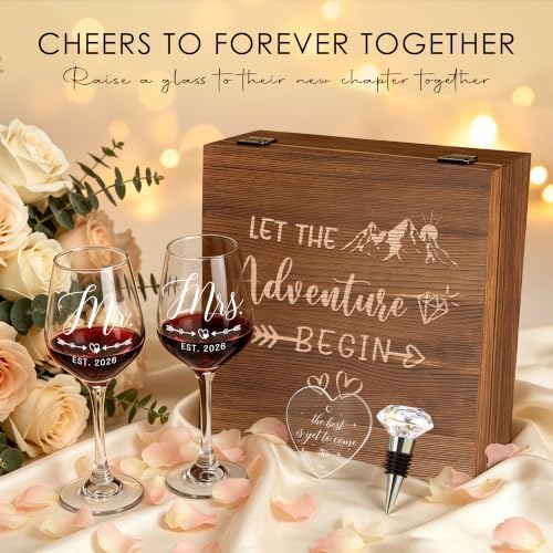 Engagement Gifts for Couples Newly Engaged Gift Ideas Happy Engagement Gifts for Women Bride to Be Gift Box Just Congrats on Engaged Party Present Set for Couples Fiance Future Mrs Him Her Fiancee Men - Image 7